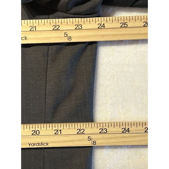 Hugo Boss 44L 38x29 Steel Gray Nailhead 2 Piece Quality Suit Set Virgin Wool - Picture 11 of 16